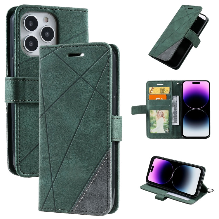 Skin Feel Splicing Leather Phone Case, For iPhone 14 Pro Max, For iPhone 14 Pro, For iPhone 14, For iPhone 14 Plus