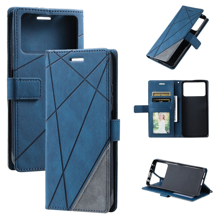 Skin Feel Splicing Leather Phone Case, For vivo Y21 2021 / Y33s, For Xiaomi Redmi 10C 4G / 10 Indian, For Xiaomi Poco M4 Pro 4G, For OPPO Find X5 Lite