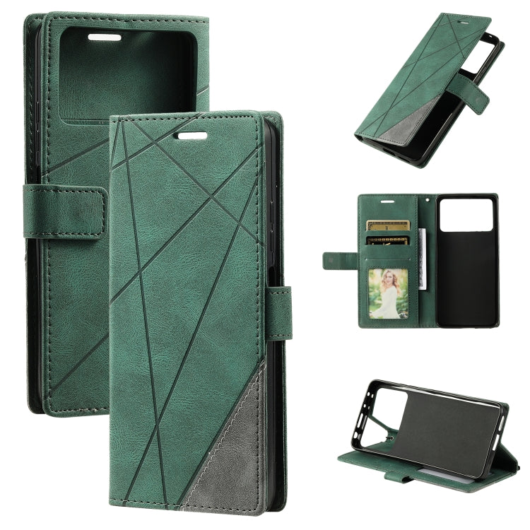 Skin Feel Splicing Leather Phone Case, For vivo Y21 2021 / Y33s, For Xiaomi Redmi 10C 4G / 10 Indian, For Xiaomi Poco M4 Pro 4G, For OPPO Find X5 Lite