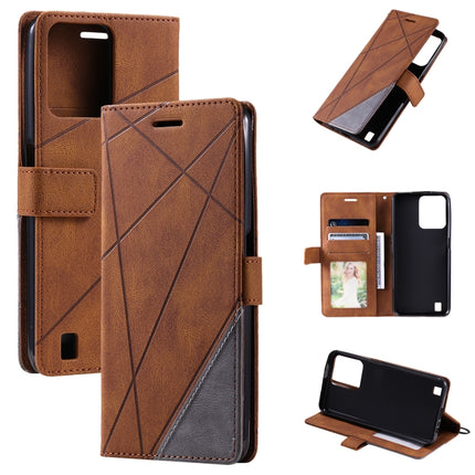 Skin Feel Splicing Leather Phone Case, For Samsung Galaxy A23 4G, For Realme C21Y, For Realme C31, For Realme C35
