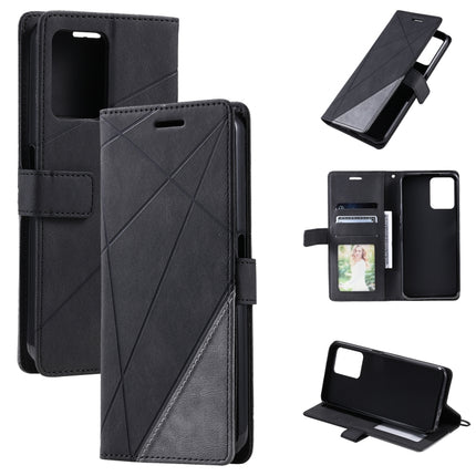 Skin Feel Splicing Leather Phone Case, For Samsung Galaxy A23 4G, For Realme C21Y, For Realme C31, For Realme C35