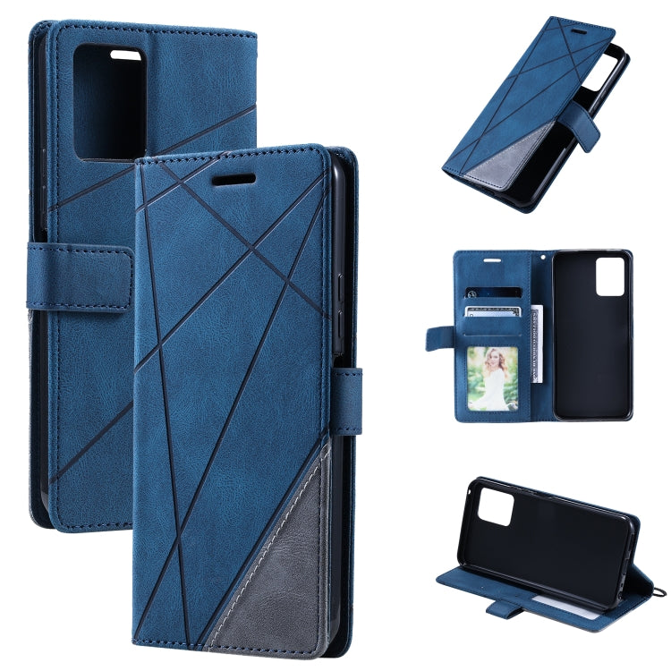 Skin Feel Splicing Leather Phone Case, For vivo Y21 2021 / Y33s, For Xiaomi Redmi 10C 4G / 10 Indian, For Xiaomi Poco M4 Pro 4G, For OPPO Find X5 Lite