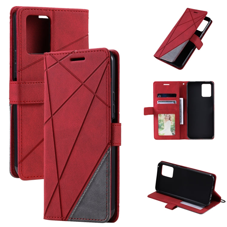 Skin Feel Splicing Leather Phone Case, For vivo Y21 2021 / Y33s, For Xiaomi Redmi 10C 4G / 10 Indian, For Xiaomi Poco M4 Pro 4G, For OPPO Find X5 Lite