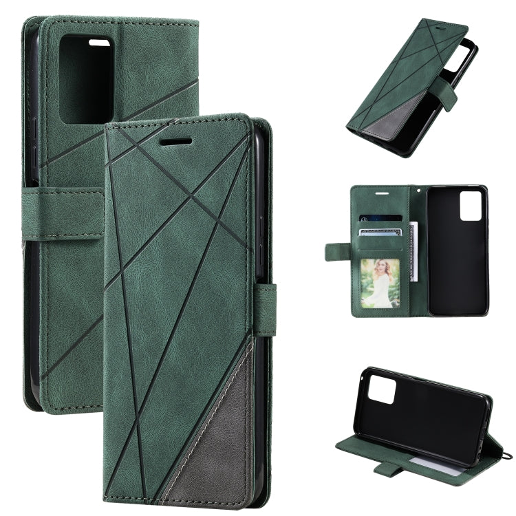 Skin Feel Splicing Leather Phone Case, For vivo Y21 2021 / Y33s, For Xiaomi Redmi 10C 4G / 10 Indian, For Xiaomi Poco M4 Pro 4G, For OPPO Find X5 Lite