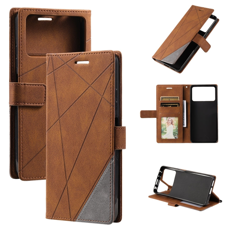 Skin Feel Splicing Leather Phone Case, For Sony Xperia 10 IV, For Xiaomi Redmi Note 11T Pro 5G, For Xiaomi Poco M4 5G, For OPPO Find X5 Pro