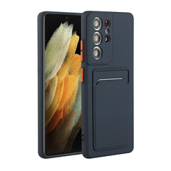 Card Slot Design Shockproof TPU Phone Case, For Samsung Galaxy S22 Ultra 5G, For Samsung Galaxy S21 FE 5G
