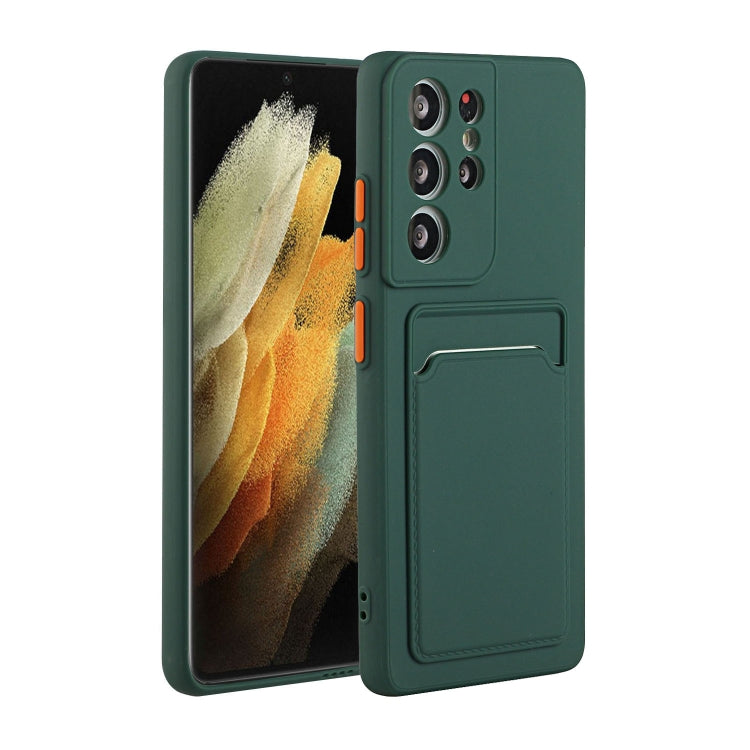 Card Slot Design Shockproof TPU Phone Case, For Samsung Galaxy S22 Ultra 5G, For Samsung Galaxy S21 FE 5G