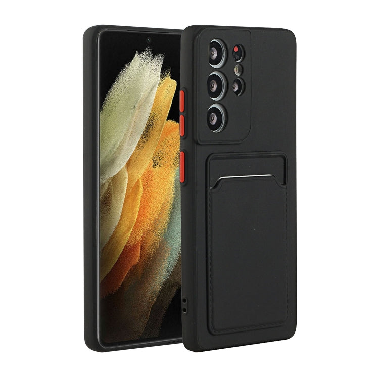 Card Slot Design Shockproof TPU Phone Case, For Samsung Galaxy S22 Ultra 5G, For Samsung Galaxy S21 FE 5G