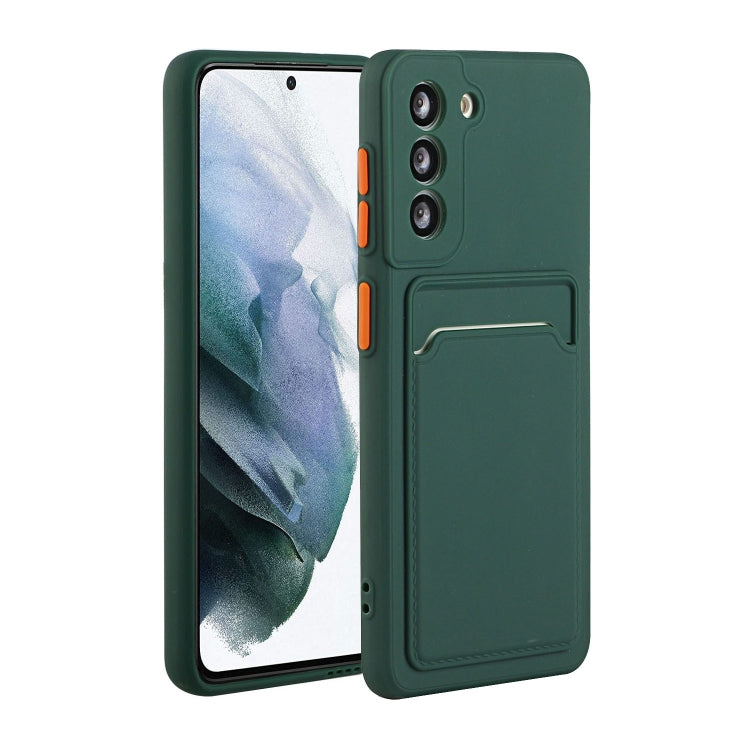 Card Slot Design Shockproof TPU Phone Case, For Samsung Galaxy S22 Ultra 5G, For Samsung Galaxy S21 FE 5G