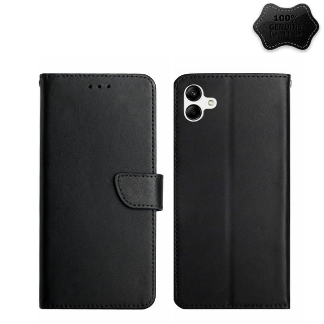 Genuine Leather Fingerprint-proof Flip Phone Case, For Samsung Galaxy A04 4G, For Samsung Galaxy A04s, For Samsung Galaxy A23 5G JP Version, For Samsung Galaxy A23e/A23s, For Sony Xperia 5 IV, For vivo X80 Lite/V25 5G, For Honor 70 Pro/70 Pro+         ...