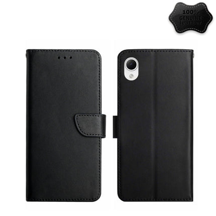 Genuine Leather Fingerprint-proof Flip Phone Case, For Samsung Galaxy A04 4G, For Samsung Galaxy A04s, For Samsung Galaxy A23 5G JP Version, For Samsung Galaxy A23e/A23s, For Sony Xperia 5 IV, For vivo X80 Lite/V25 5G, For Honor 70 Pro/70 Pro+         ...