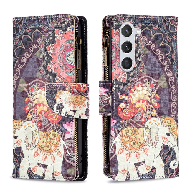 Colored Drawing Pattern Zipper Leather Phone Case, For Samsung Galaxy S23 5G, For Xiaomi 12T / 12T Pro / Redmi K50 Ultra