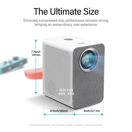 AUN ET50 4 inch 180 Lumens 1920x1080P Smart LED Mini Projector, US Plug