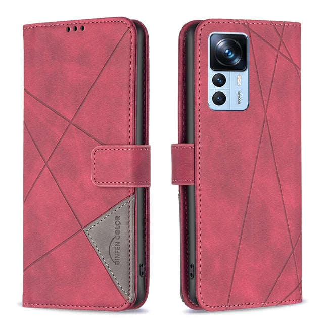 Magnetic Buckle Rhombus Texture Leather Phone Case, For Xiaomi 12T / 12T Pro / Redmi K50 Ultra