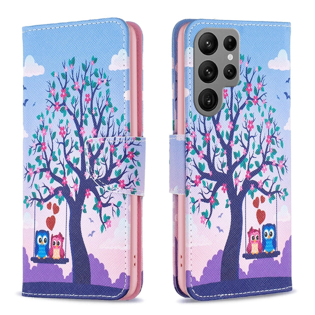 Colored Drawing Pattern Leather Phone Case, For Samsung Galaxy S23 Ultra 5G, For Samsung Galaxy S23 5G