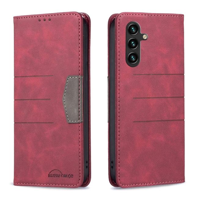 BF10 Color Block Magnetic Flip Leather Phone Case, For Samsung Galaxy A14 5G, For Samsung Galaxy S23+ 5G, For Samsung Galaxy S23 Ultra 5G, For Samsung Galaxy S23 5G, For Xiaomi 12T / 12T Pro / Redmi K50 Ultra