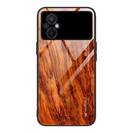 Wood Grain Glass Phone Case, For Honor X8, For Xiaomi Redmi A1 4G, For Xiaomi Civi 2, For Xiaomi Poco M4, For Xiaomi Poco M5
