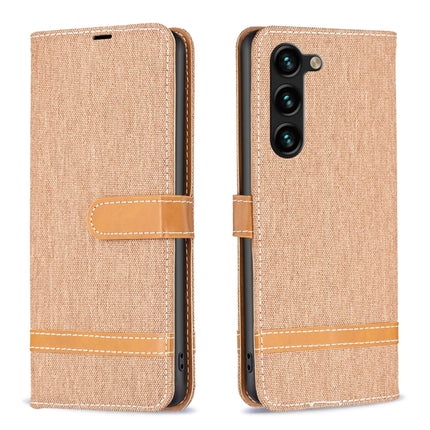 Color Block Denim Texture Leather Phone Case, For Samsung Galaxy A14 5G, For Samsung Galaxy S23+ 5G