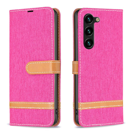 Color Block Denim Texture Leather Phone Case, For Samsung Galaxy A14 5G, For Samsung Galaxy S23+ 5G