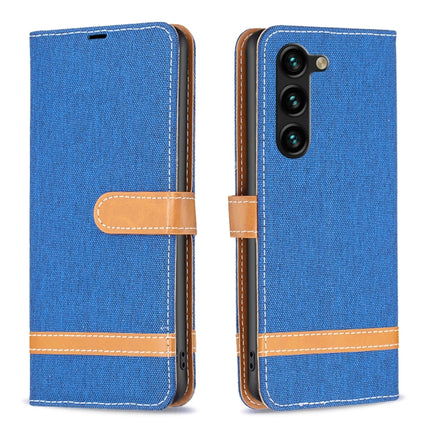 Color Block Denim Texture Leather Phone Case, For Samsung Galaxy A14 5G, For Samsung Galaxy S23+ 5G