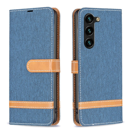 Color Block Denim Texture Leather Phone Case, For Samsung Galaxy A14 5G, For Samsung Galaxy S23+ 5G