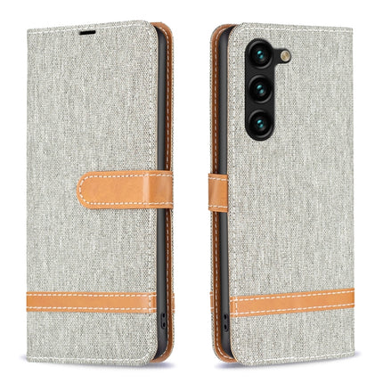 Color Block Denim Texture Leather Phone Case, For Samsung Galaxy A14 5G, For Samsung Galaxy S23+ 5G
