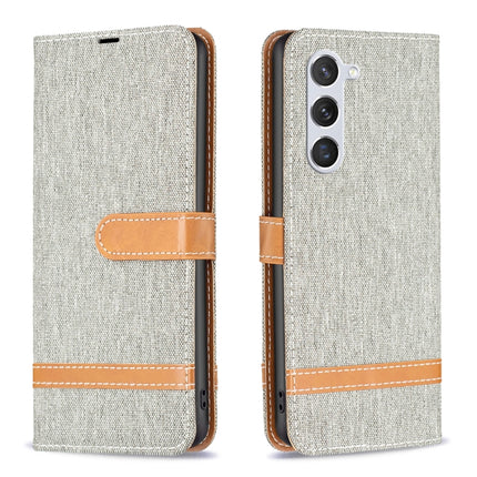 Color Block Denim Texture Leather Phone Case, For Samsung Galaxy S23 Ultra 5G, For Samsung Galaxy S23 5G