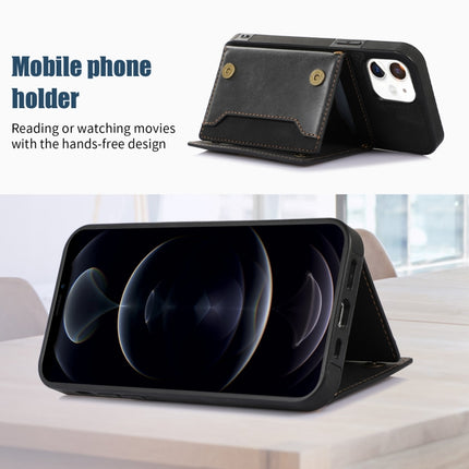 Three-fold RFID Leather Phone Case with Lanyard, For iPhone 11, For iPhone 12, For iPhone 11 Pro, For iPhone 11 Pro Max