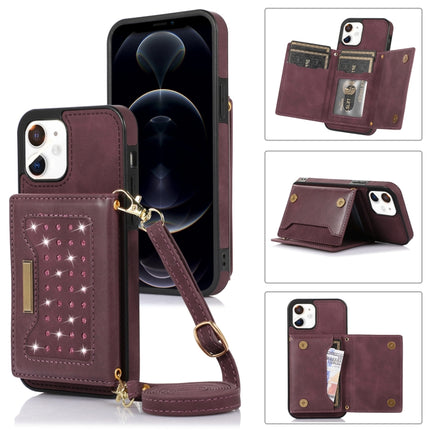 Three-fold RFID Leather Phone Case with Lanyard, For iPhone 11, For iPhone 12, For iPhone 11 Pro, For iPhone 11 Pro Max