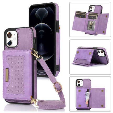 Three-fold RFID Leather Phone Case with Lanyard, For iPhone 11, For iPhone 12, For iPhone 11 Pro, For iPhone 11 Pro Max