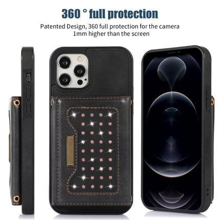 Three-fold RFID Leather Phone Case with Lanyard, For iPhone 12 Pro Max, For iPhone 13, For iPhone 13 Mini, For iPhone 13 Pro