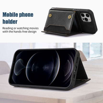 Three-fold RFID Leather Phone Case with Lanyard, For iPhone 12 Pro Max, For iPhone 13, For iPhone 13 Mini, For iPhone 13 Pro