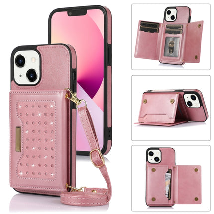 Three-fold RFID Leather Phone Case with Lanyard, For iPhone 12 Pro Max, For iPhone 13, For iPhone 13 Mini, For iPhone 13 Pro