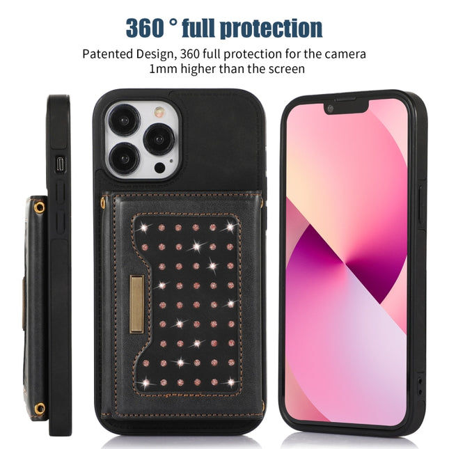 Three-fold RFID Leather Phone Case with Lanyard, For iPhone 14 Pro Max, For iPhone XR, For iPhone XS, For iPhone XS Max