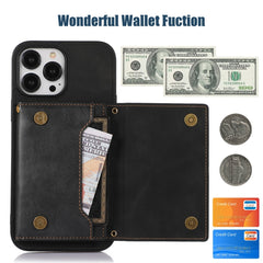 Three-fold RFID Leather Phone Case with Lanyard, For iPhone 14 Pro Max, For iPhone XR, For iPhone XS, For iPhone XS Max