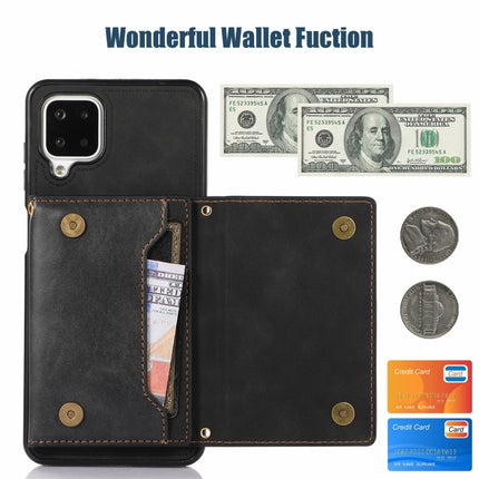 Three-fold RFID Leather Phone Case with Lanyard, For Samsung Galaxy A12, For Samsung Galaxy A13 4G/A13 5G, For Samsung Galaxy A51 4G, For Samsung Galaxy A53 5G, For Samsung Galaxy A52 5G/A52s 5G