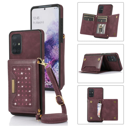 Three-fold RFID Leather Phone Case with Lanyard, For Samsung Galaxy A12, For Samsung Galaxy A13 4G/A13 5G, For Samsung Galaxy A51 4G, For Samsung Galaxy A53 5G, For Samsung Galaxy A52 5G/A52s 5G