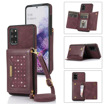 Three-fold RFID Leather Phone Case with Lanyard, For Samsung Galaxy S20+, For Samsung Galaxy S20 FE, For Samsung Galaxy S21, For Samsung Galaxy S22