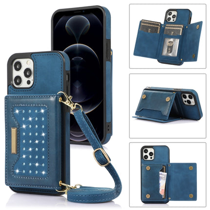 Three-fold RFID Leather Phone Case with Lanyard, For Samsung Galaxy S22 Ultra, For iPhone 12 Pro