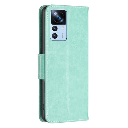 Embossing Two Butterflies Pattern Leather Case, For Xiaomi 12T / 12T Pro / Redmi K50 Ultra
