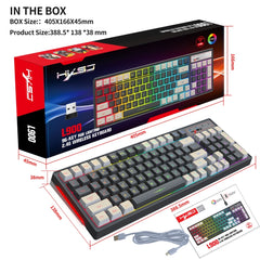 HXSJ L900 RGB Backlit Two-color Injection Keycaps 2.4G Wireless Keyboard