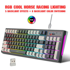 HXSJ L900 RGB Backlit Two-color Injection Keycaps 2.4G Wireless Keyboard