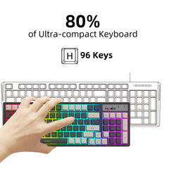 HXSJ L900 RGB Backlit Two-color Injection Keycaps 2.4G Wireless Keyboard