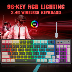 HXSJ L900 RGB Backlit Two-color Injection Keycaps 2.4G Wireless Keyboard