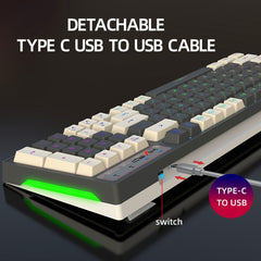 HXSJ L900 RGB Backlit Two-color Injection Keycaps 2.4G Wireless Keyboard