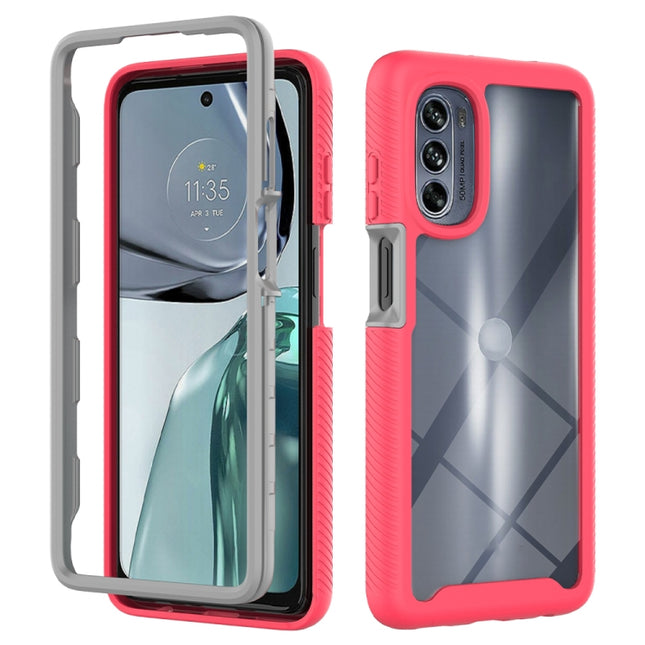 Starry Sky Solid Color TPU Clear PC Phone Case, For Motorola Moto G62 5G
