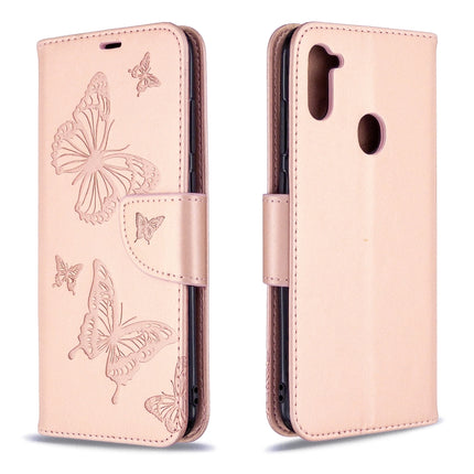 Two Butterflies Embossing Pattern Horizontal Flip Leather Case with Holder & Card Slot & Wallet & Lanyard, For Huawei P40 Lite, For Huawei P40 Lite E / Y7P, For Huawei Honor 20S, For Galaxy A11, For Xiaomi Redmi Note 9S