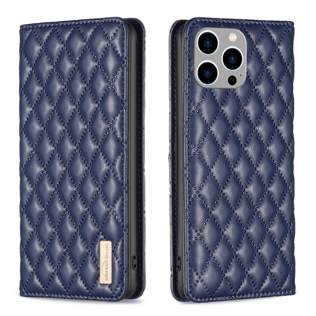 Diamond Lattice Magnetic Leather Flip Phone Case, For iPhone 14 Pro Max, For iPhone 14 Pro, For iPhone 14 Plus, For iPhone 14