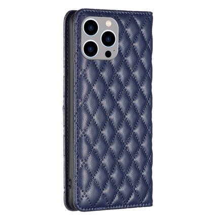 Diamond Lattice Magnetic Leather Flip Phone Case, For iPhone 14 Pro Max, For iPhone 14 Pro, For iPhone 14 Plus, For iPhone 14
