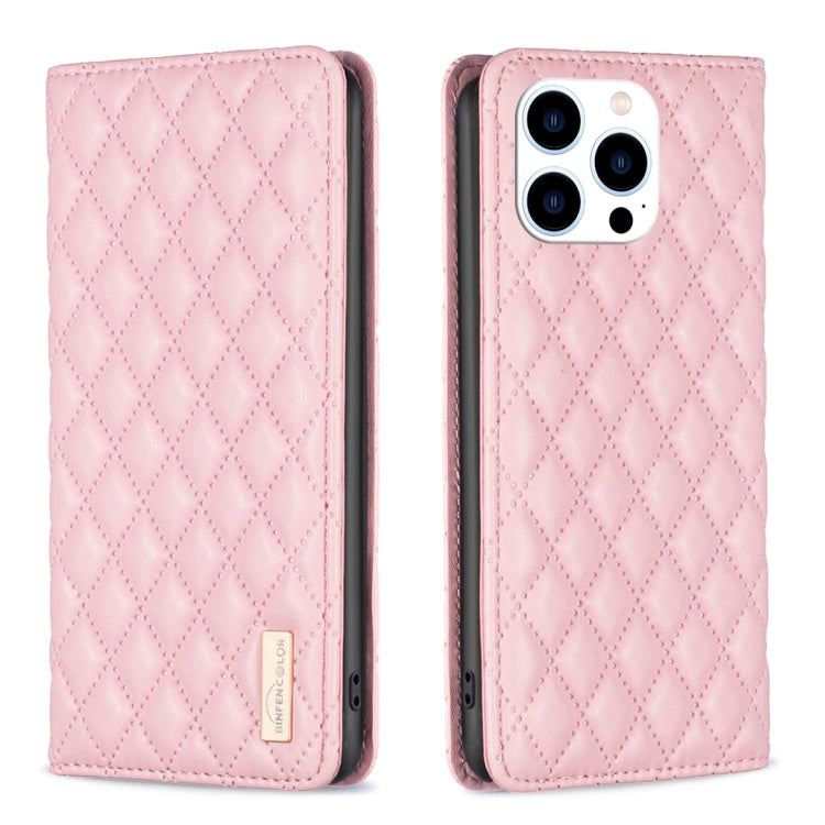 Diamond Lattice Magnetic Leather Flip Phone Case, For iPhone 14 Pro Max, For iPhone 14 Pro, For iPhone 14 Plus, For iPhone 14